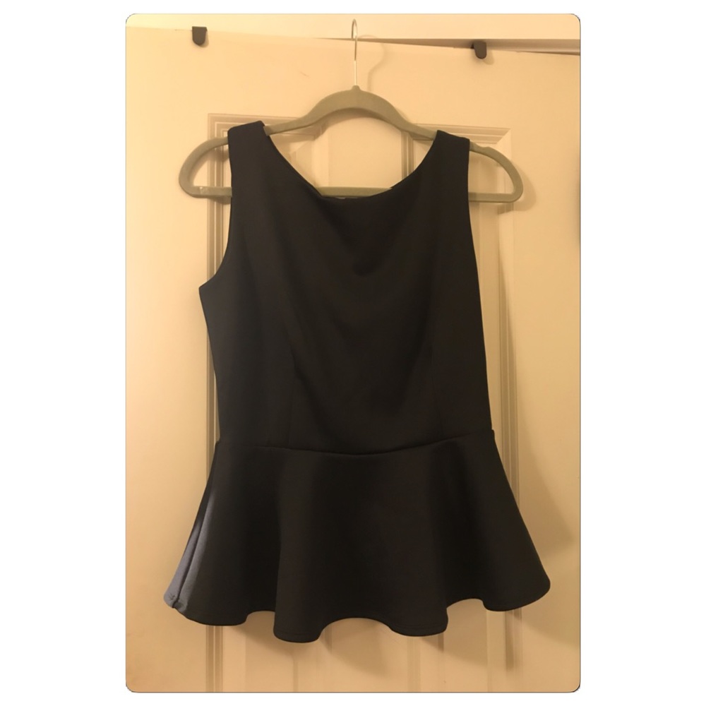 Black peplum top